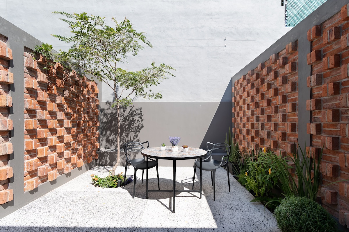 Designer Studio with Private Patio