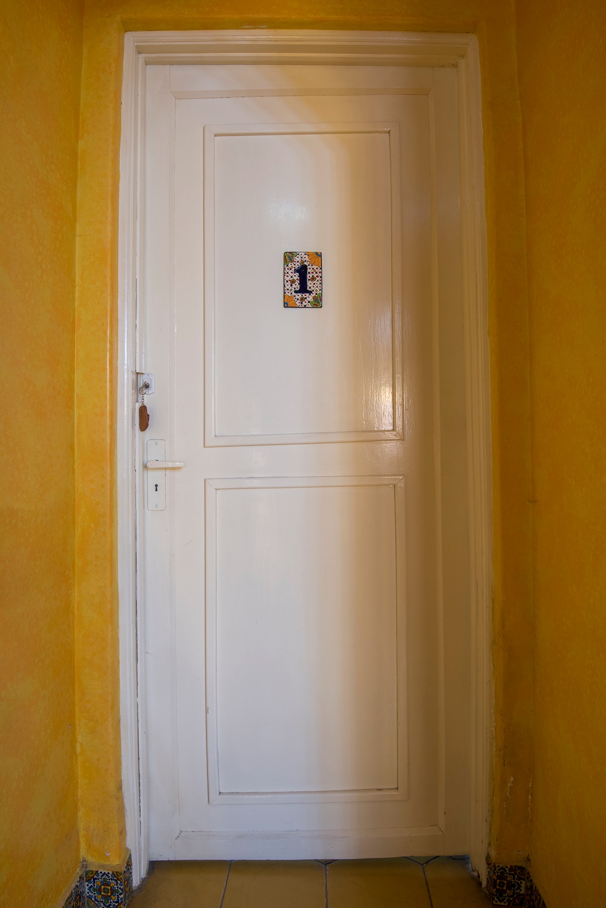 King bed, private ensuite, bathroom #1.